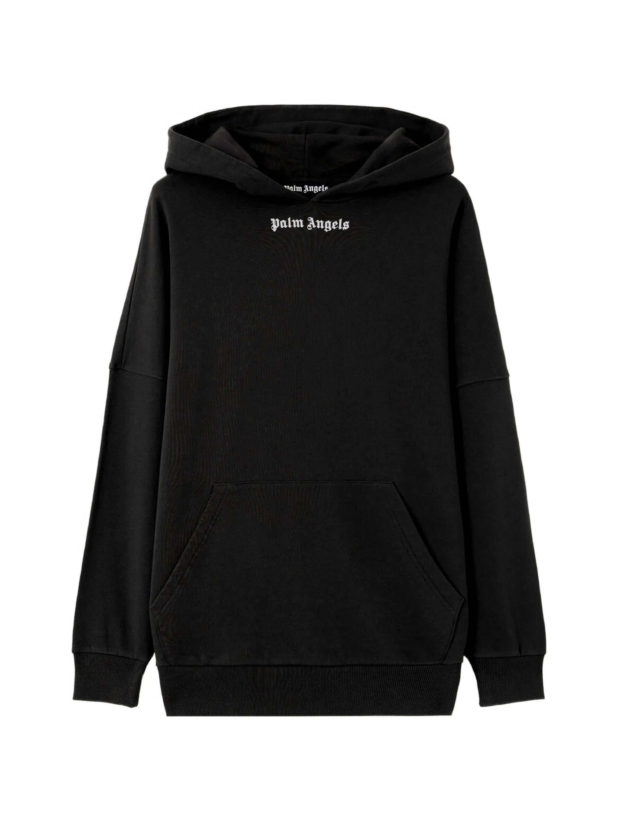 Black Classic Logo Over Cotton Hoodie