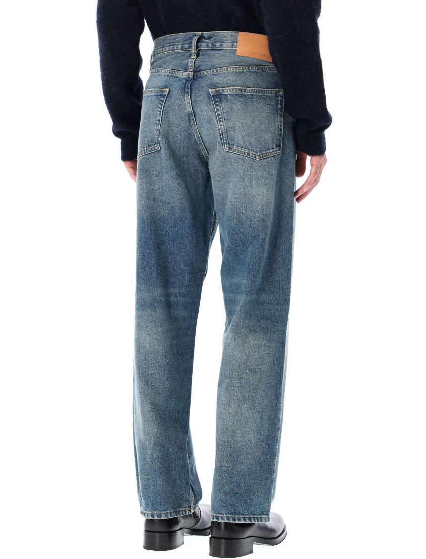 Loose Fit Vintage-Washed Organic Denim Jeans