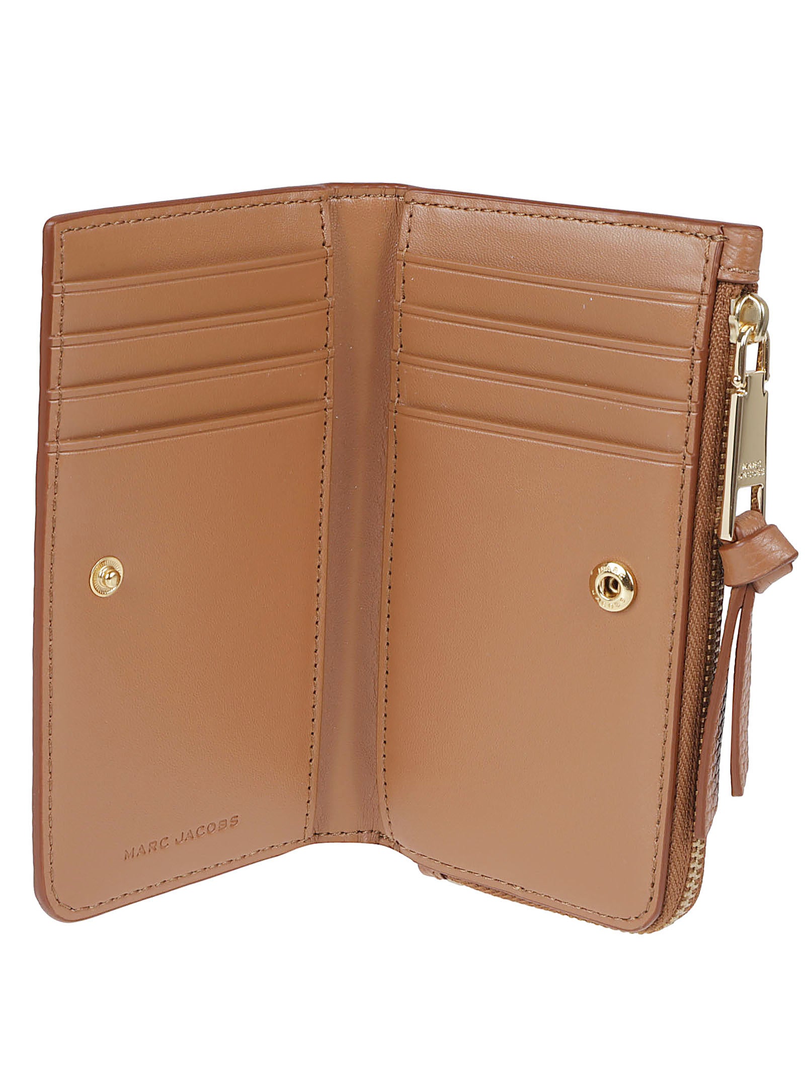 Logo-Embossed Brown Leather Wallet