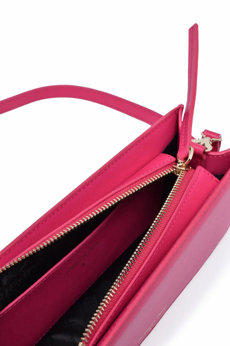 Small Shoulder Bag Leather - Fuchsia