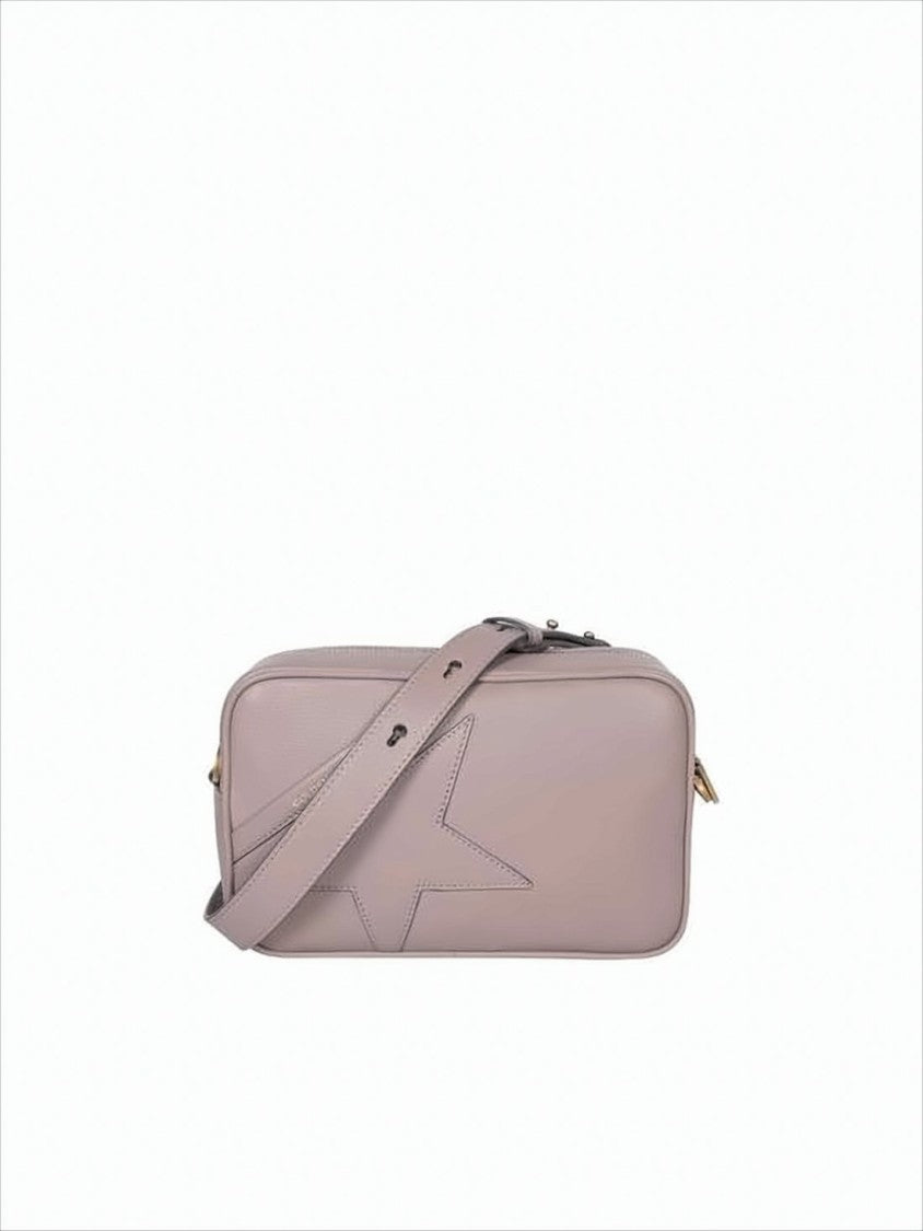 Textured Goat Leather Shoulder Bag with Embossed Star Design