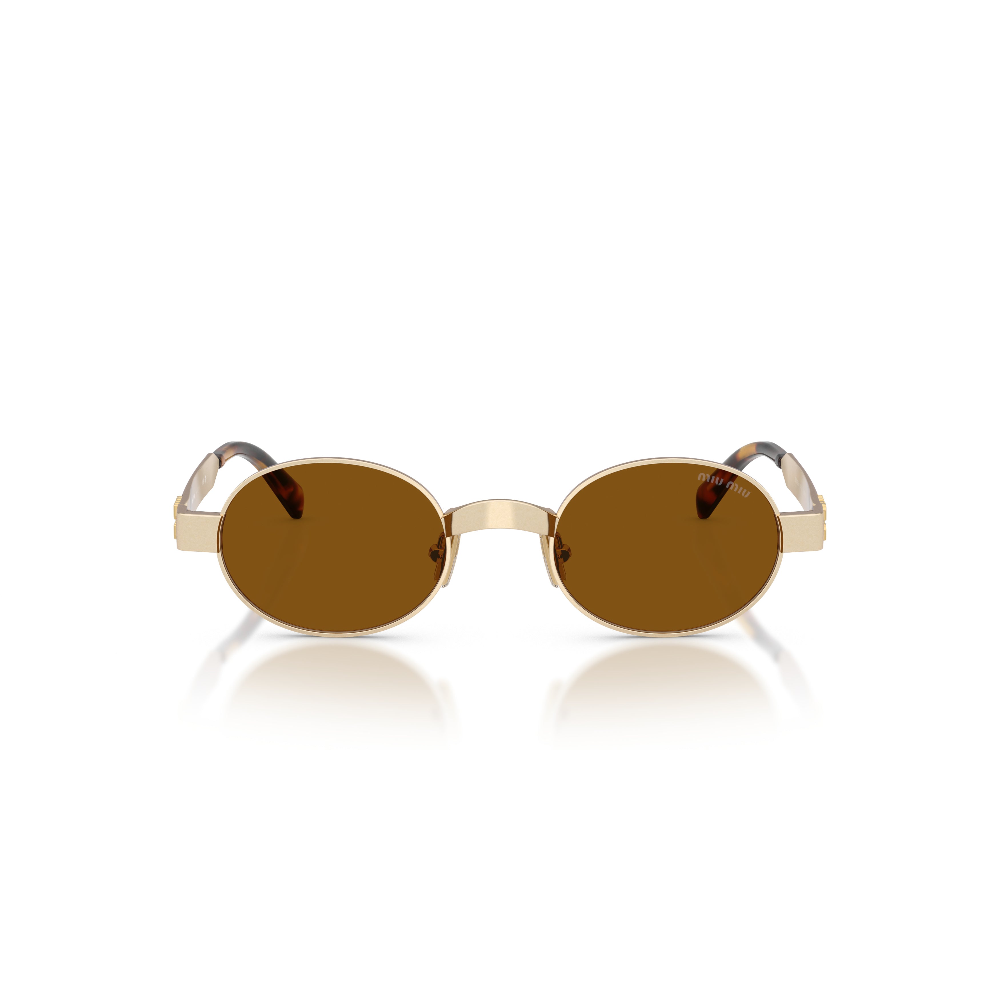 0mu B51s Oval Metallic Gold Sunglasses