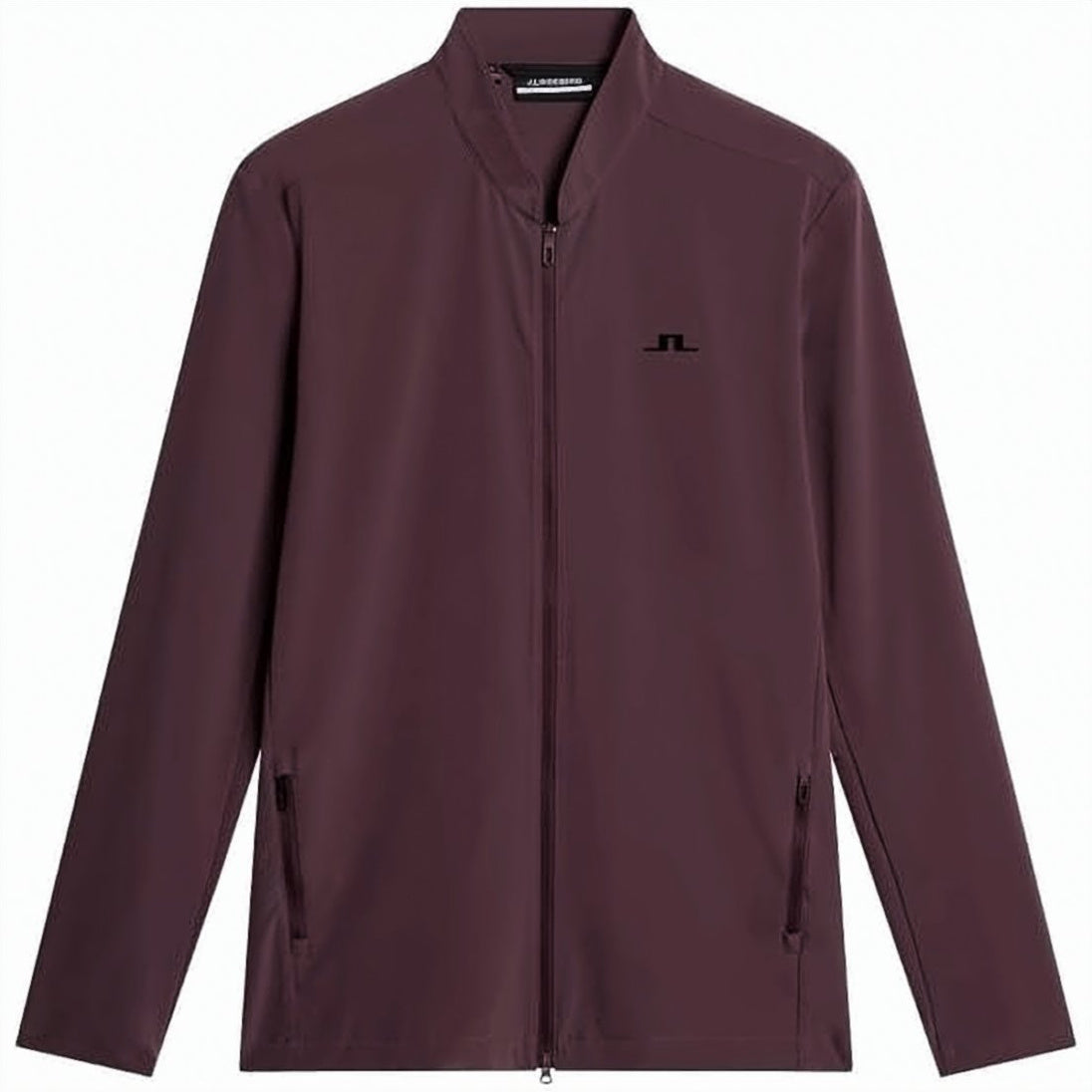 Burgundy Jacket with High Collar