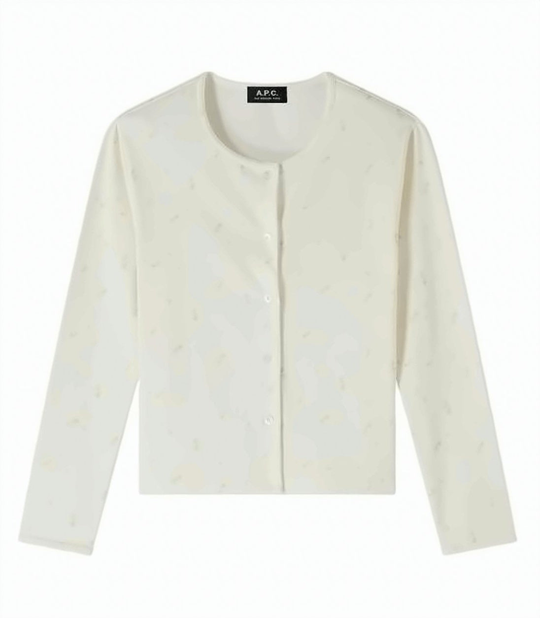 Lightweight Cropped Cardigan with Subtle Pattern
