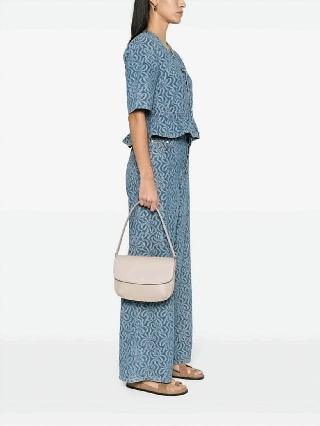 Structured Shoulder Bag with Flap Closure