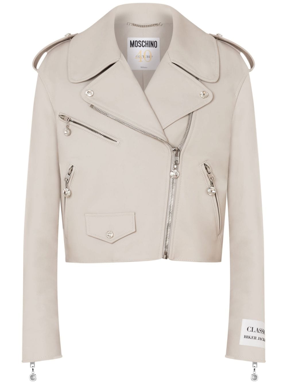 Cropped Beige Sheepskin Jacket