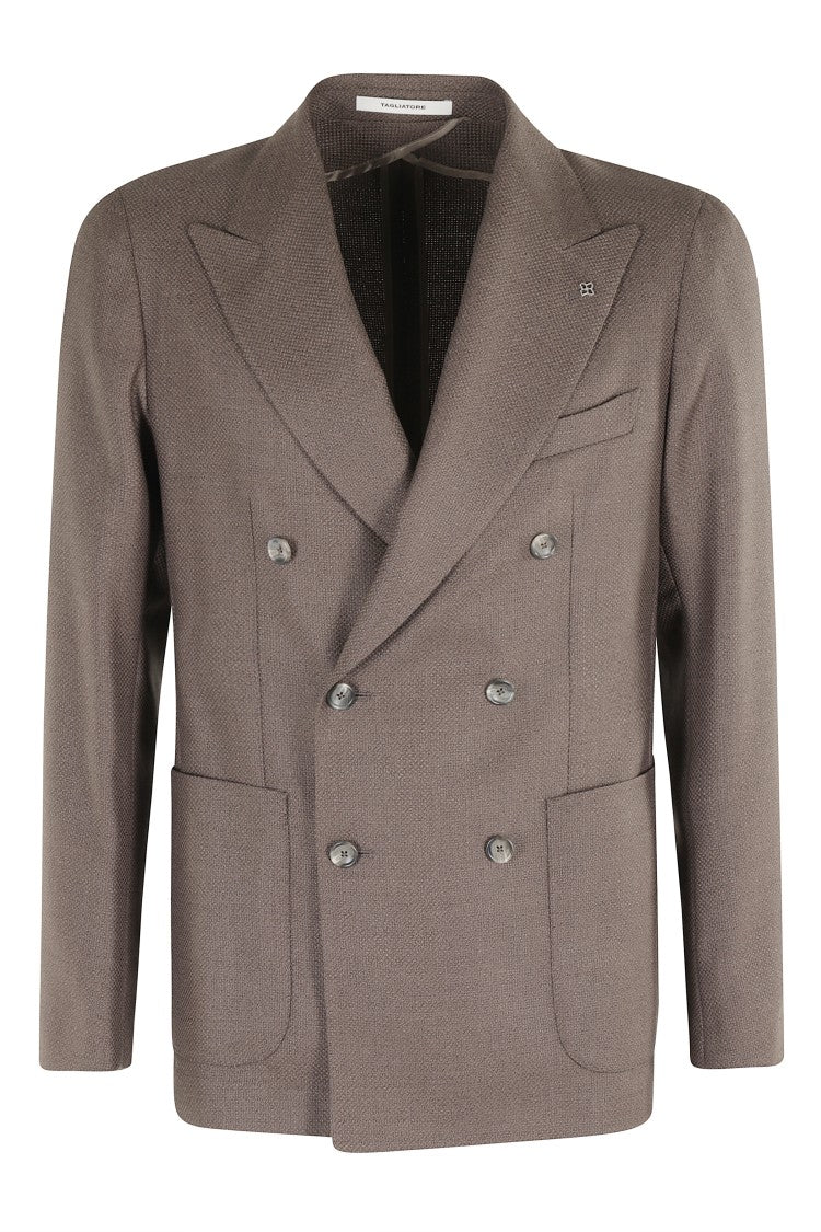Single-Breasted Wool Hopsack