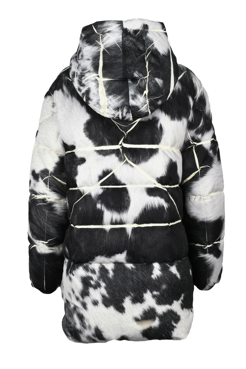 Patty Down Jacket with Zip - Black/White