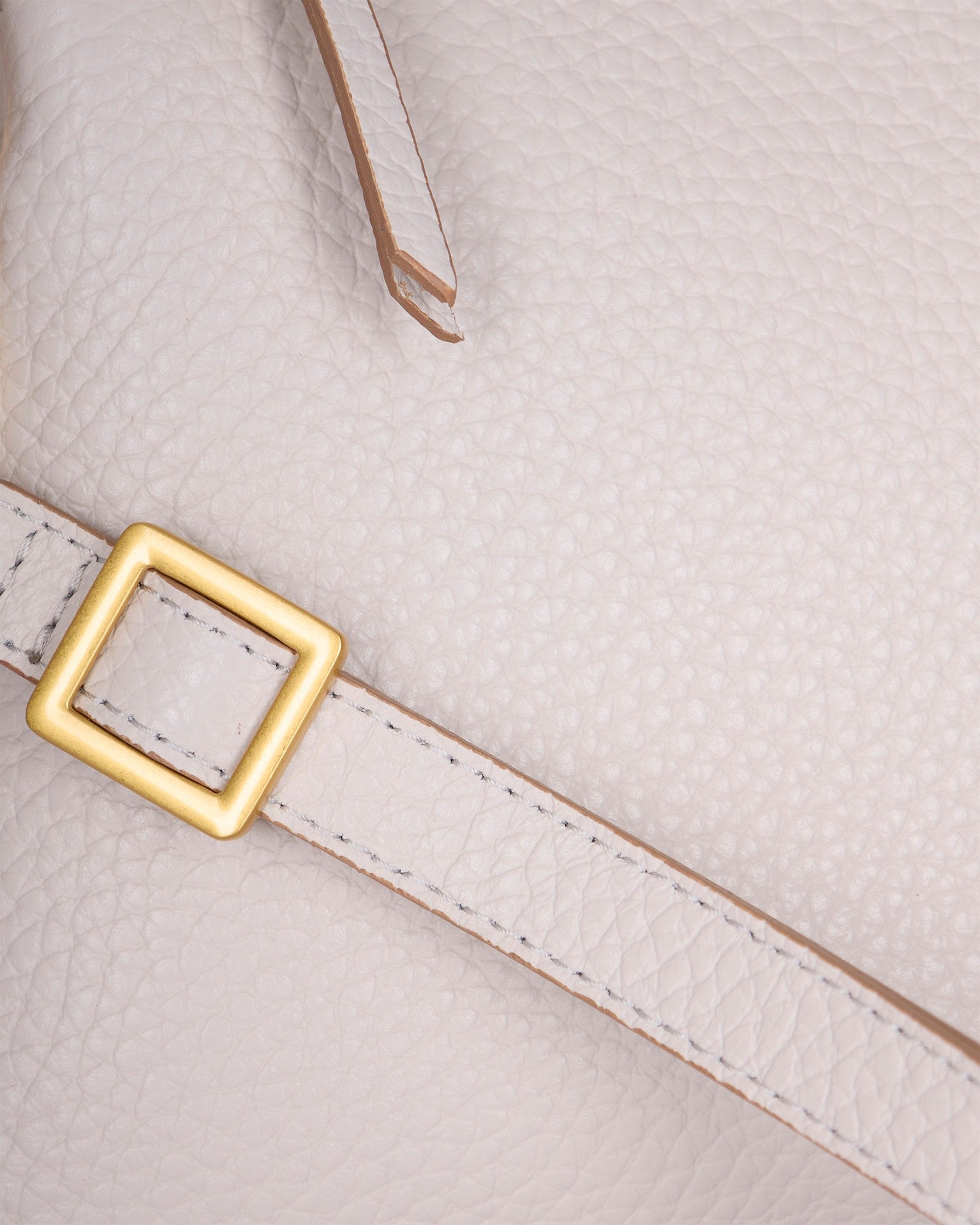 Textured Leather Shoulder Bag With Adjustable Strap