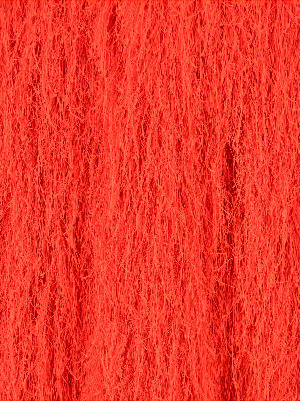 Red Sokna Fringe Textured Midi Skirt