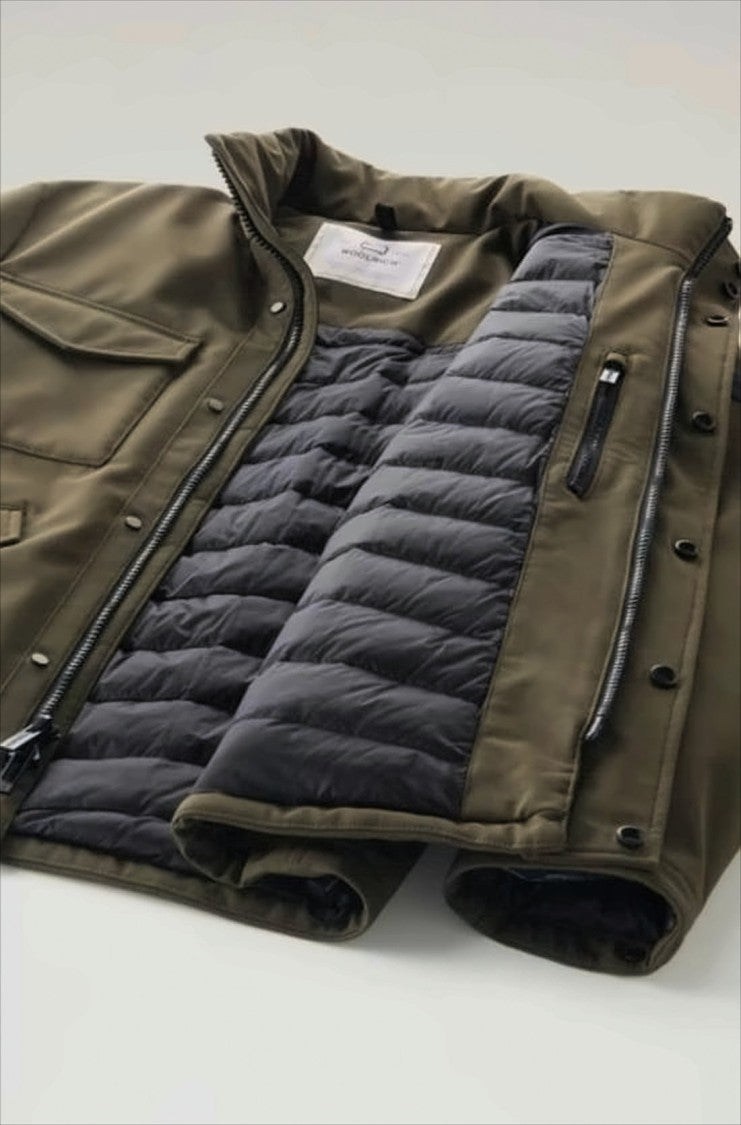 Green Jacket with Detachable Hood