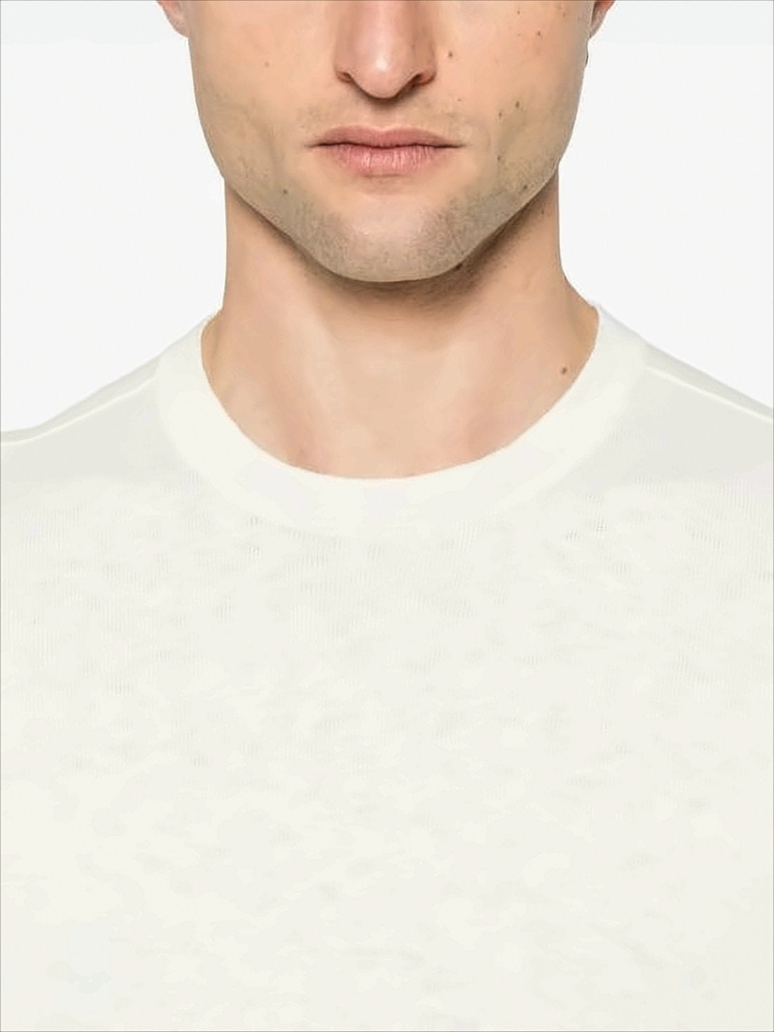 Long-Sleeved White Sweater
