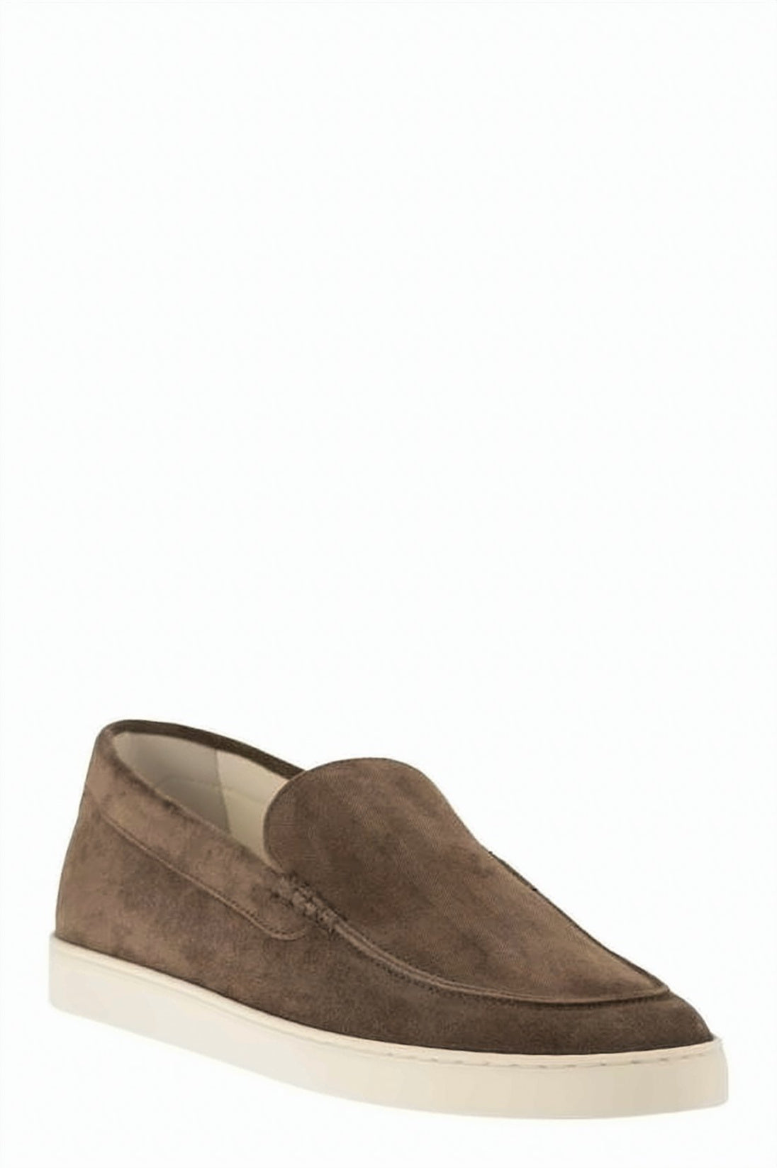 Chevron Pattern Suede Slip-On Sneakers