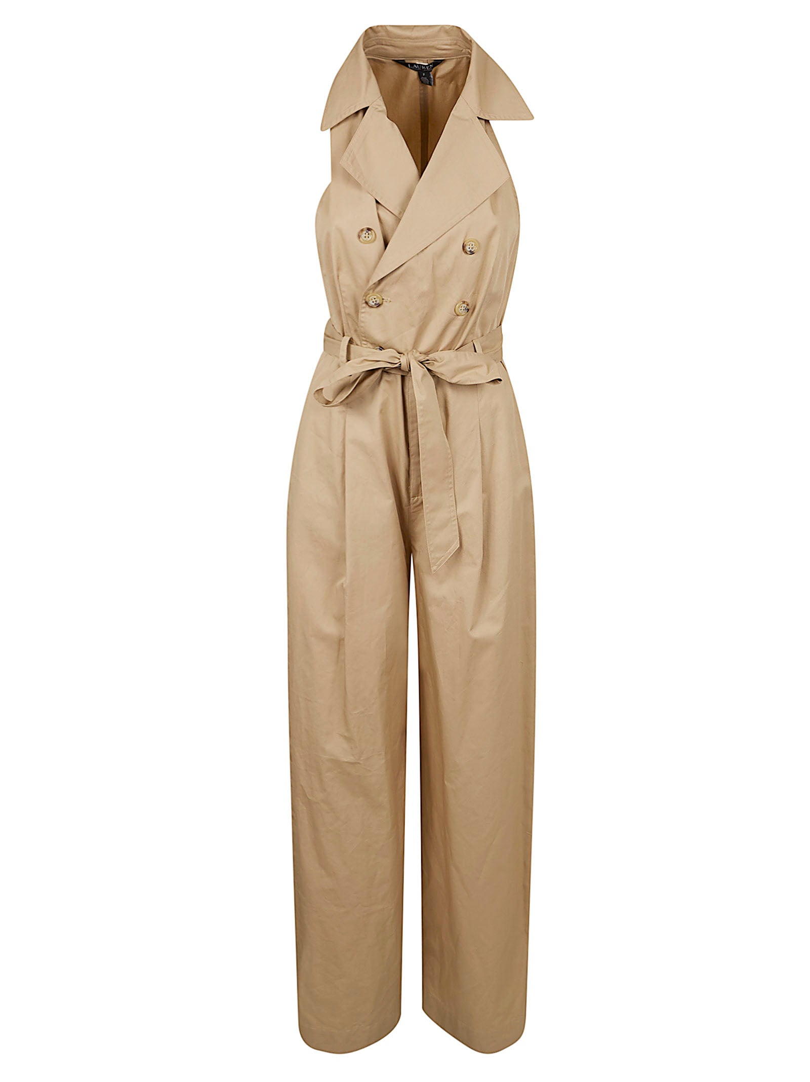 Double-Breasted Sleeveless Jumpsuit