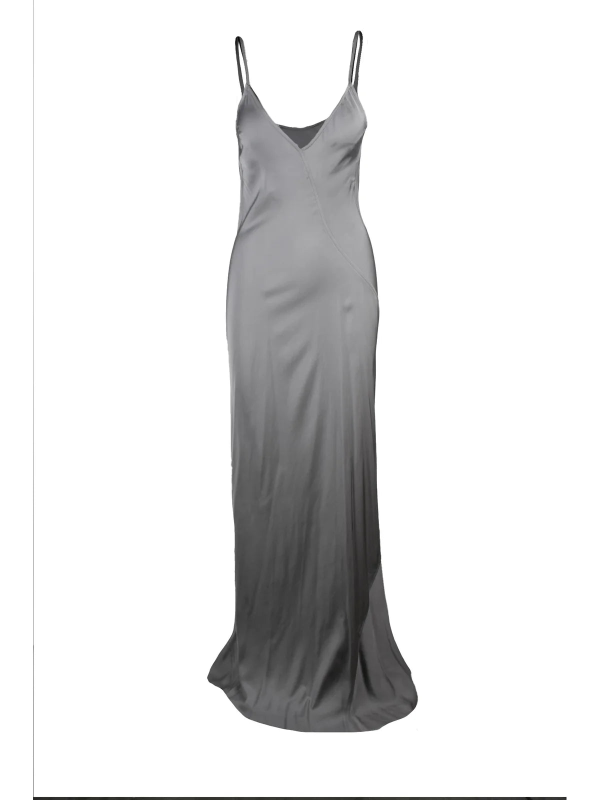 Grey Viscose Slip Dress