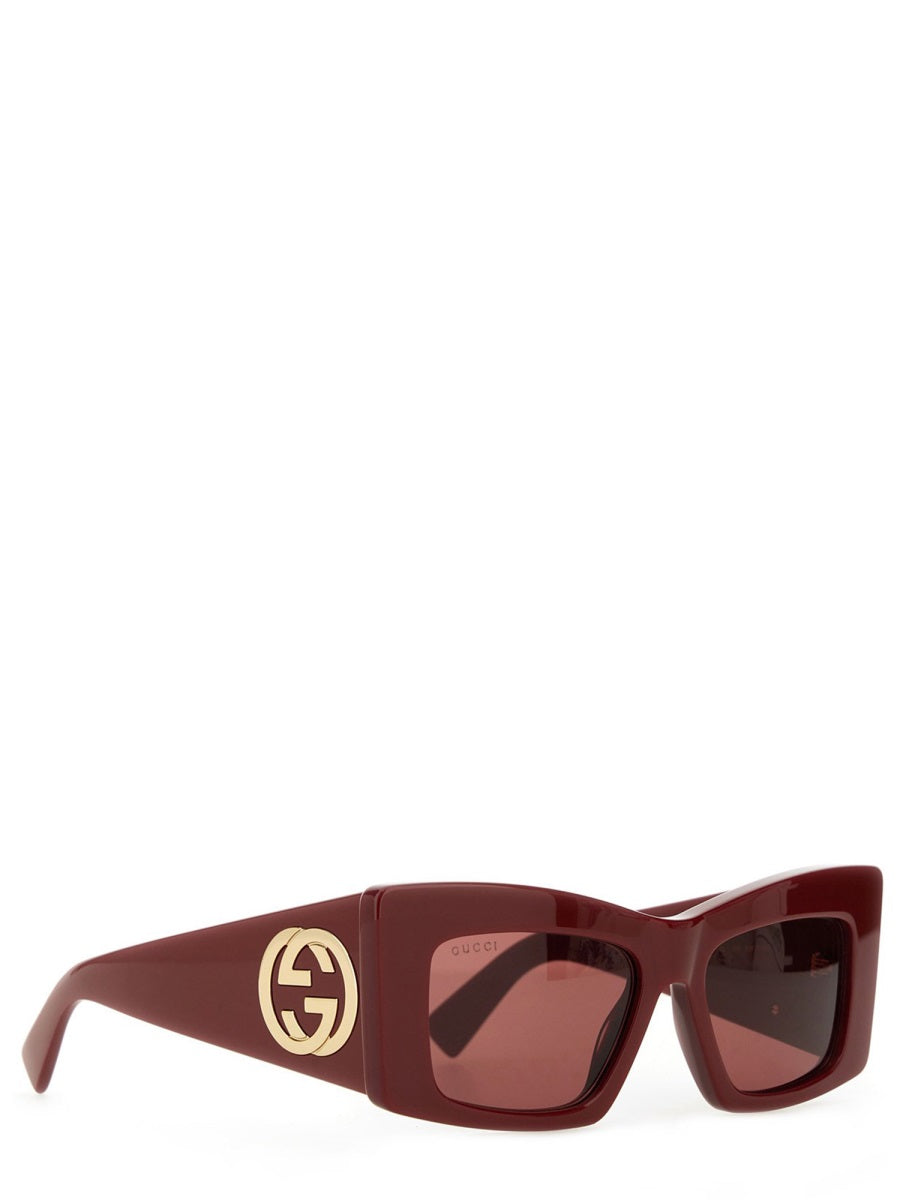 Bold Square Sunglasses with Geometric Acetate Frame