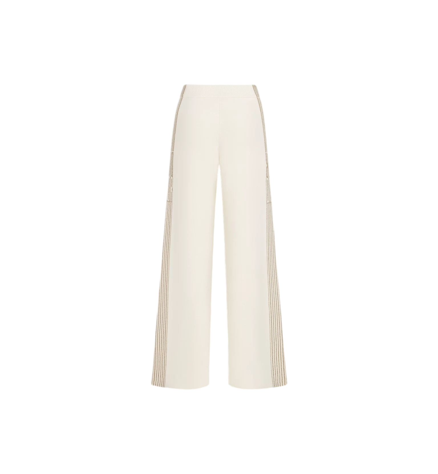 Off-White Wide-Leg High Waist Striped Pants