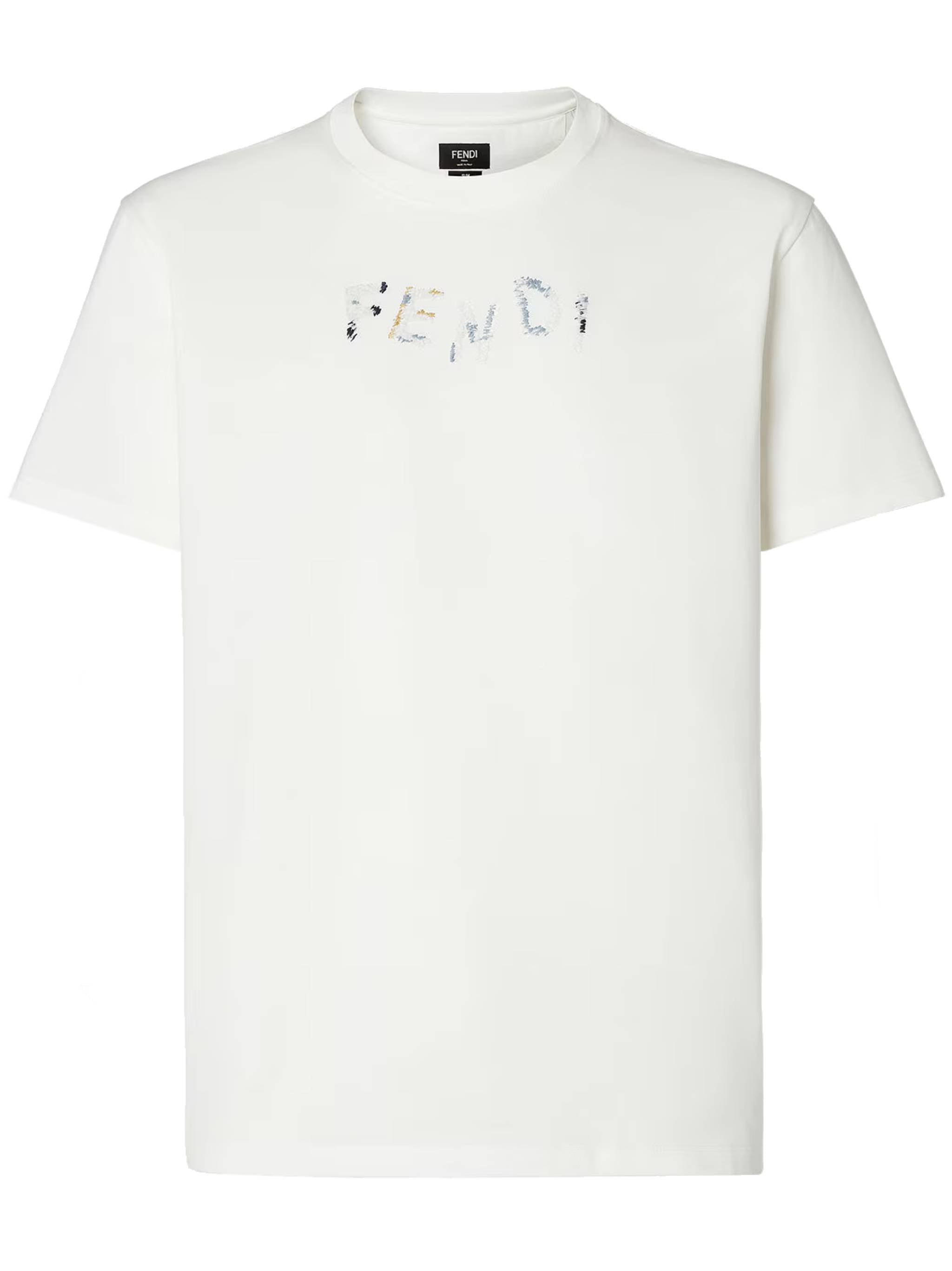 Short-Sleeved Crew Neck T-Shirt with Distressed Text Design