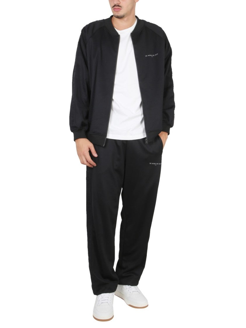 Ribbed Neck Zipper Closure Sports Jacket