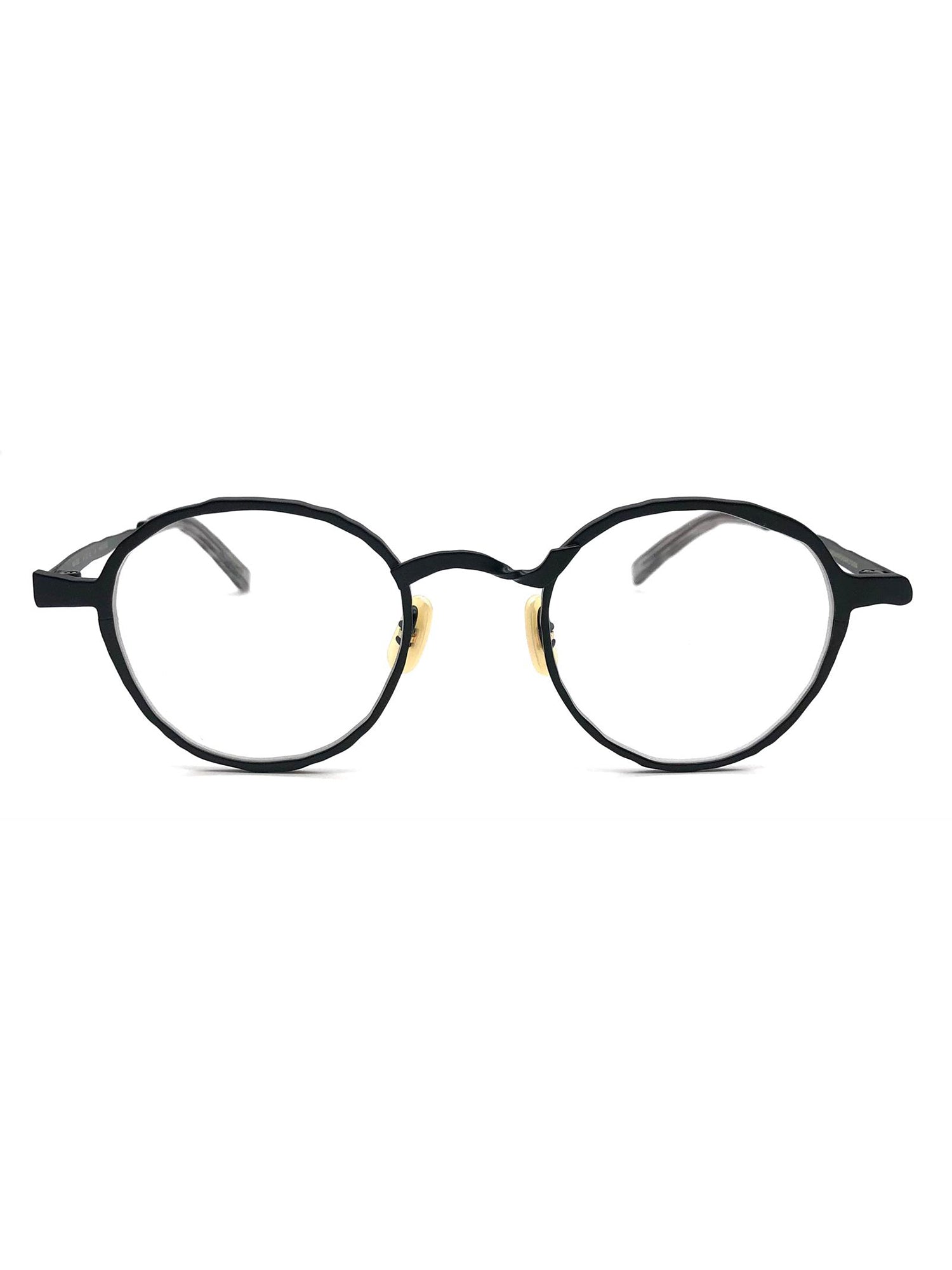 Rounded Black Metal Optical Frame with International Fit