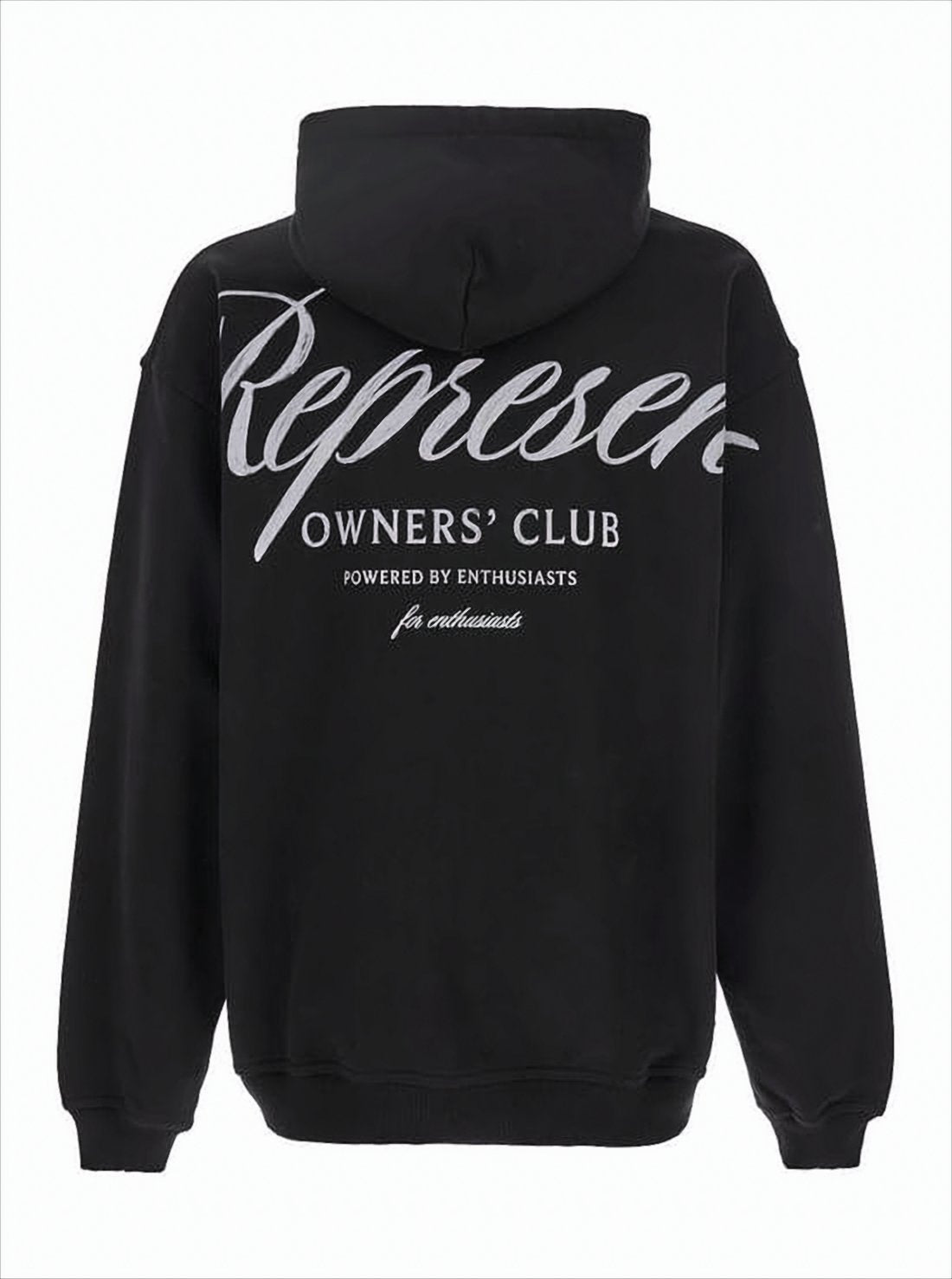 Classic Black Hoodie with Script Logos