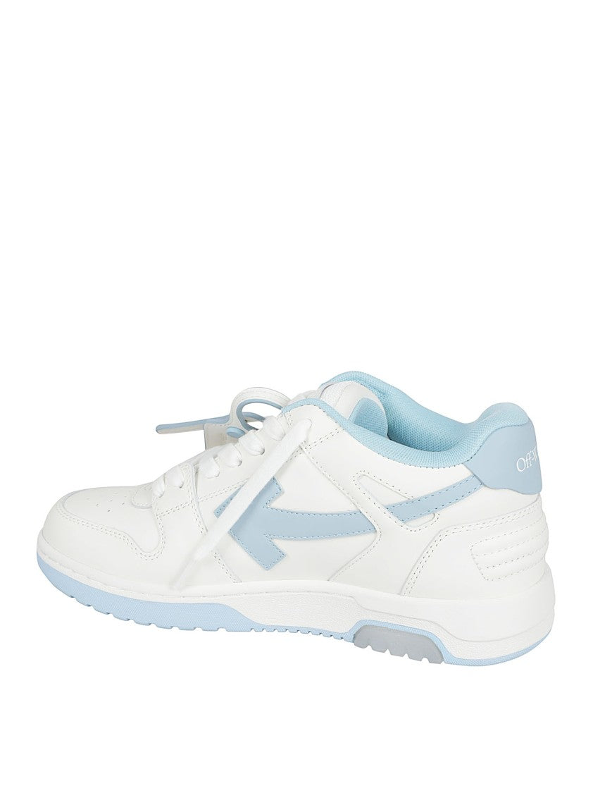Low-Top Sneakers With Light Blue Accents