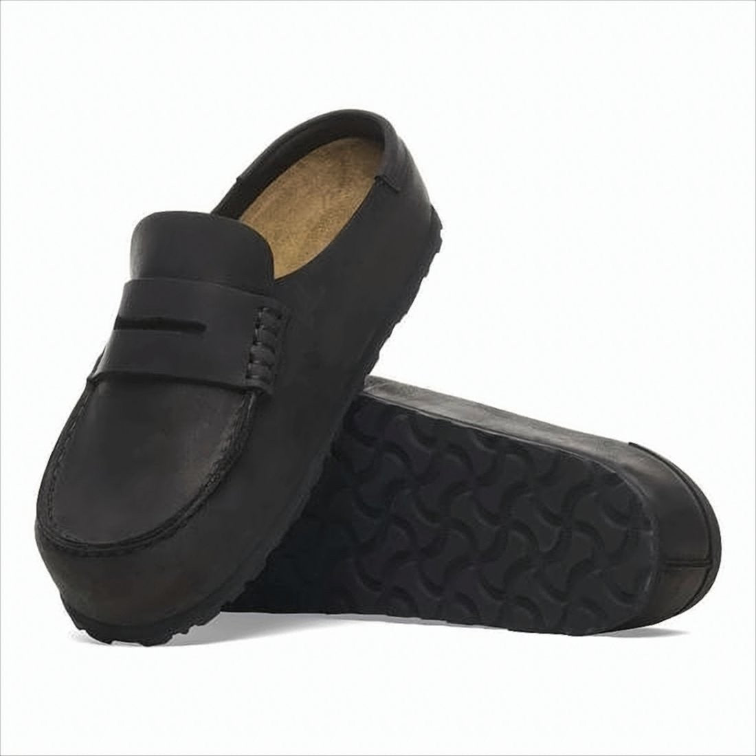 Nubuck Leather Slip-On Loafers with Moccasin-Style Toe
