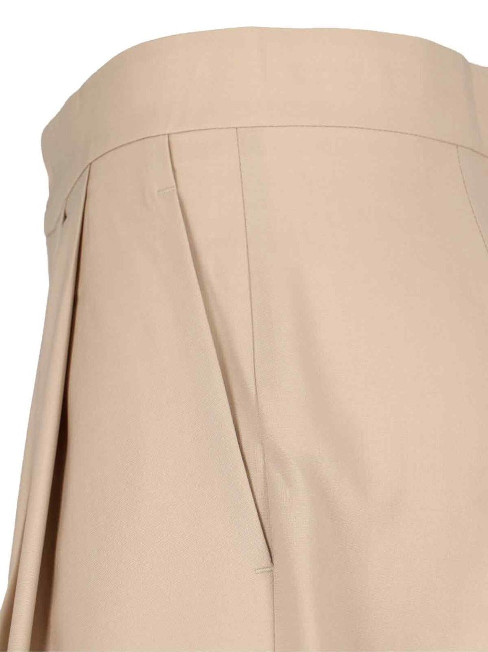 High-Waisted Wide-Leg Trousers With Front Pleats