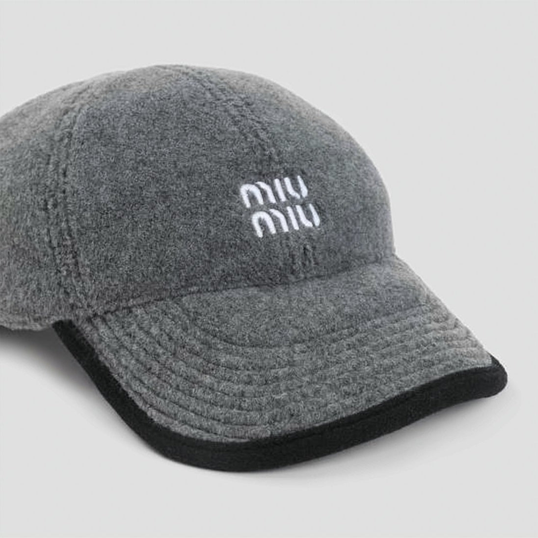 Textured Grey Baseball Cap