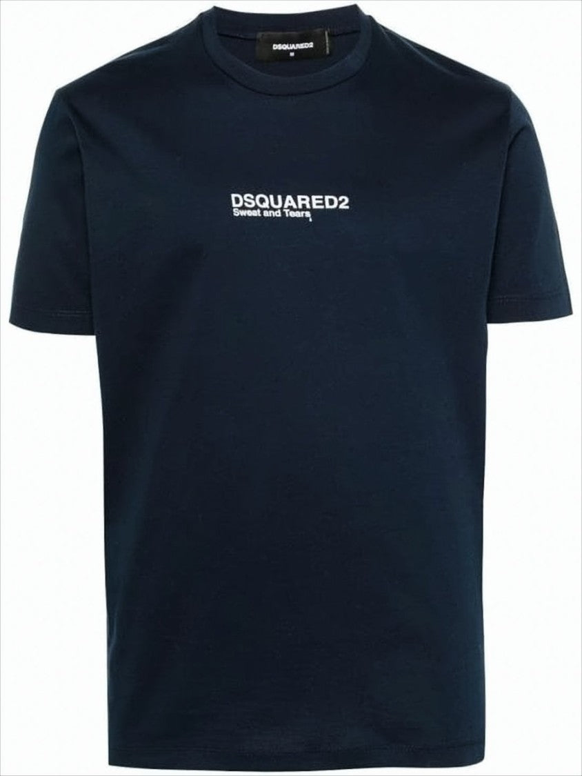 Crew Neck T-shirt with Logo Detail