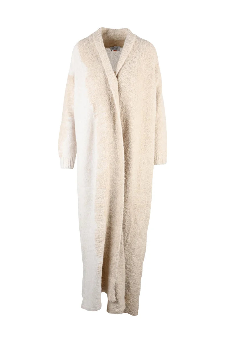 Maxi Cardigan Merino Wool Alpaca - White