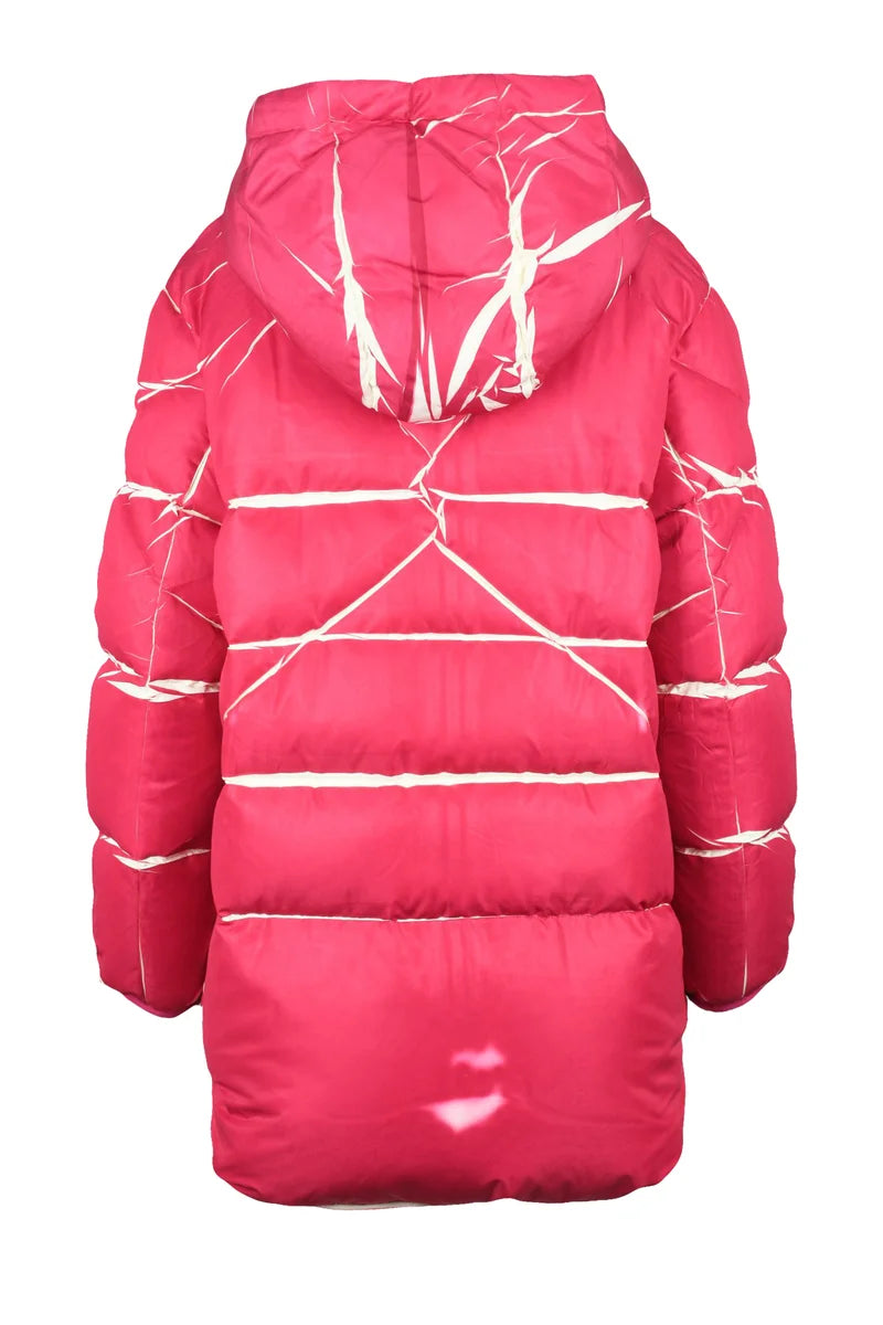 Down Jacket with Zip - Fuchsia