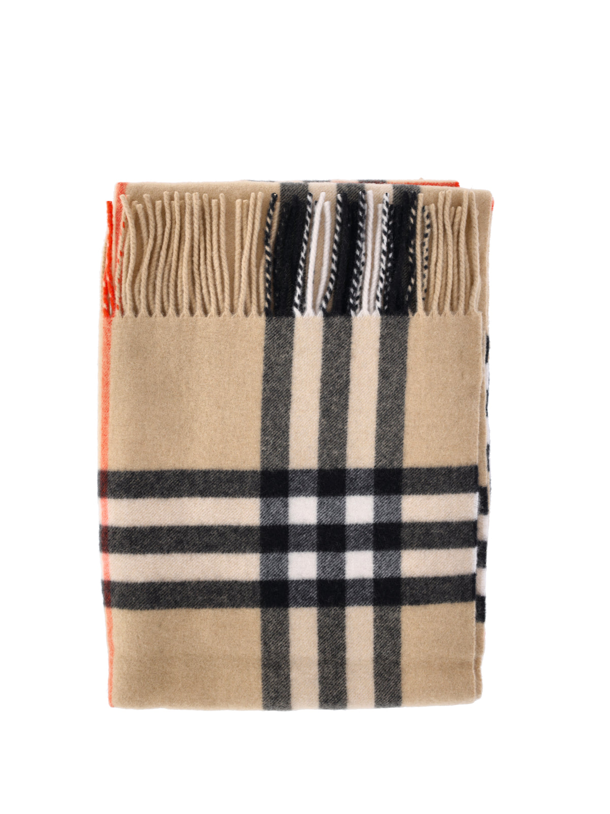 Classic Check Pattern Beige Scarf