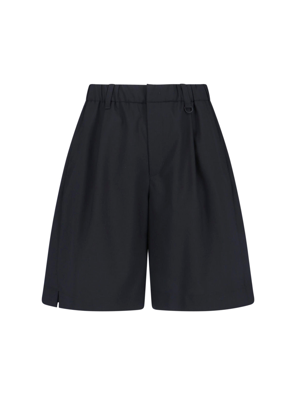 Wool Blend Shorts – Black