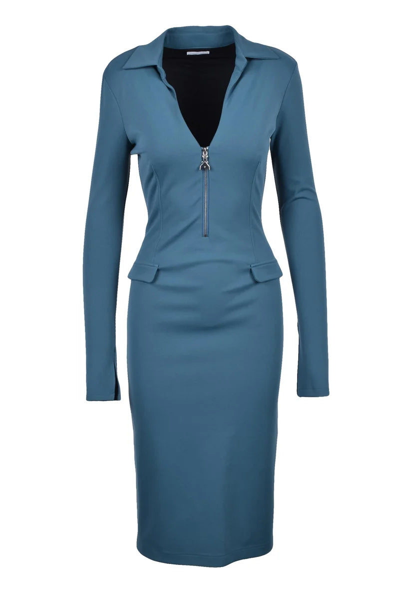 Long Stretch Dress - Blue