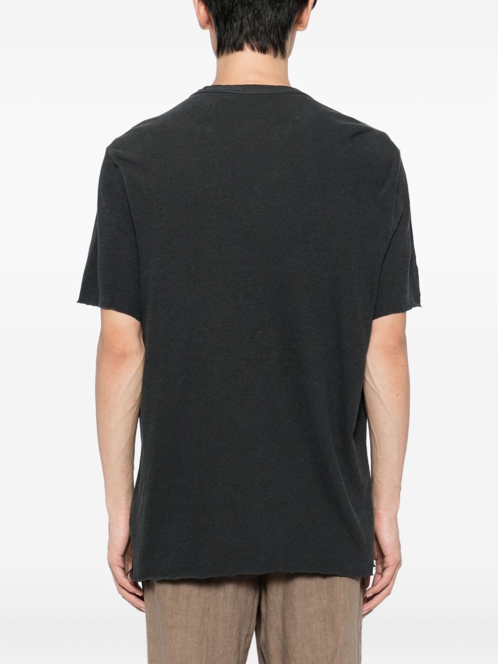 Relaxed-Fit Short-Sleeve T-Shirt With Two-Button Placket