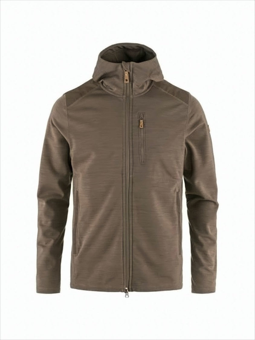 Minimalist Brown Padded Jacket with Hood