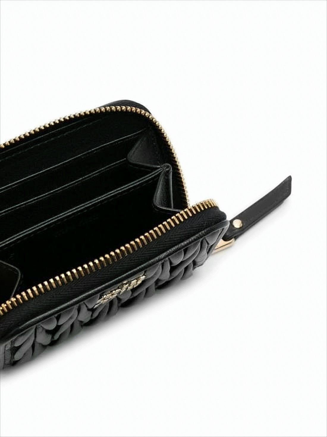 Compact Quilted Nappa Leather Card Wallet