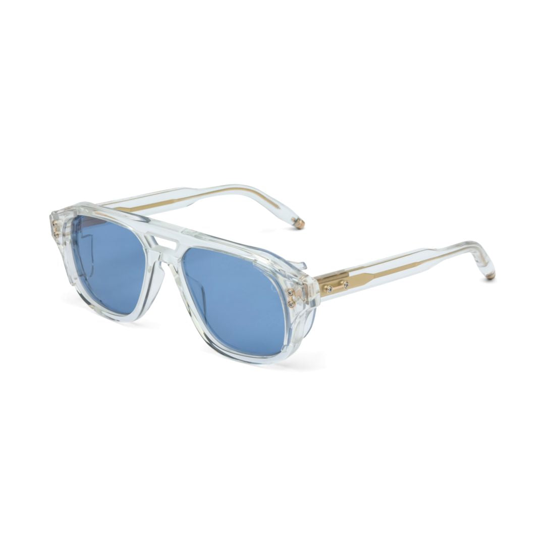 Phoenix Geometric Frame Sunglasses with Blue Tinted Lenses