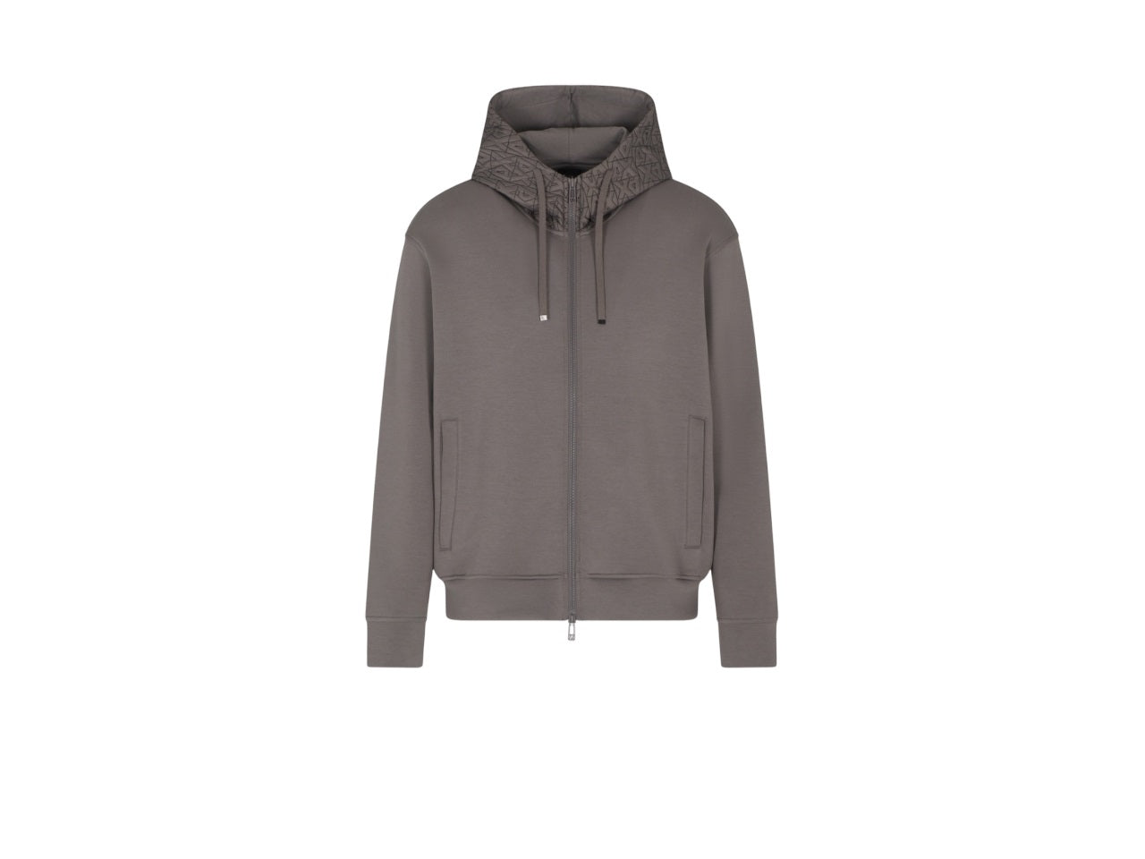 Hooded Sweatshirt With Quilted Technical Fabric Insert