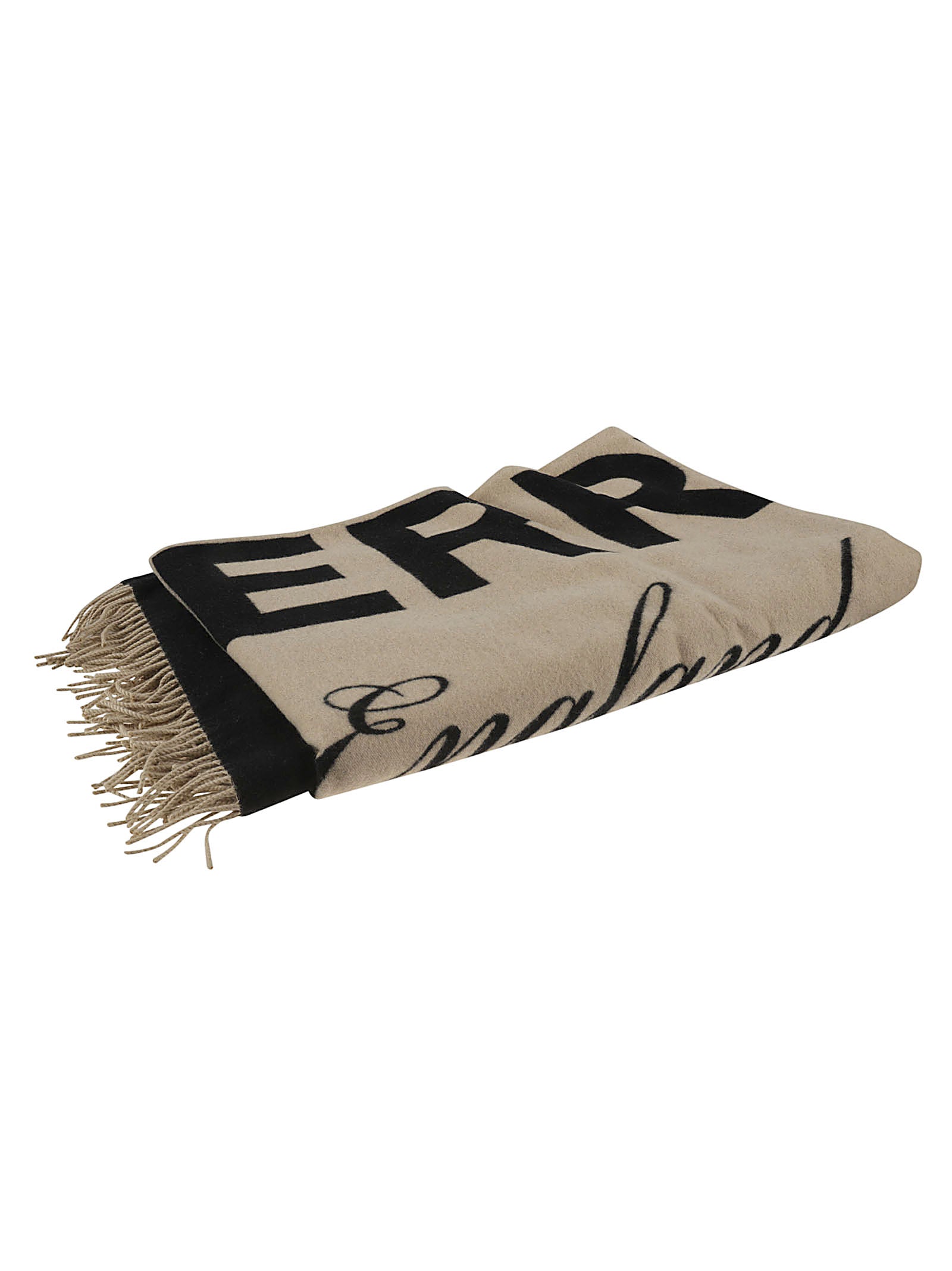 Cashmere Scarf with Bold Script