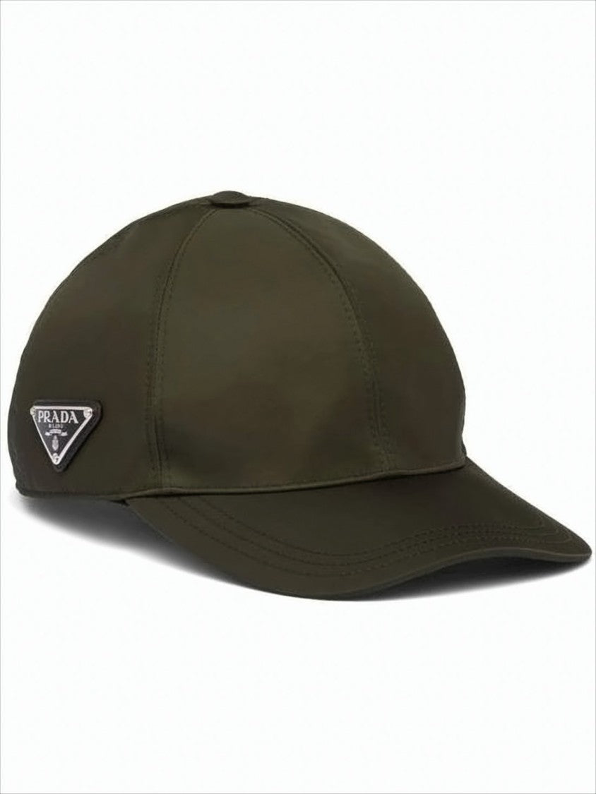 Structured Green Cap with Recycled Polyamide Fabric