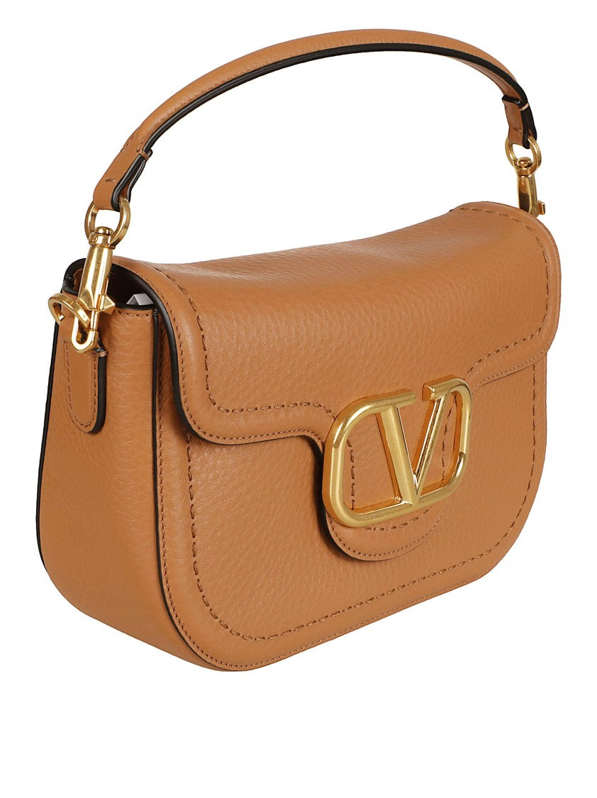 Almond Beige Calf Leather Alltime Shoulder Bag