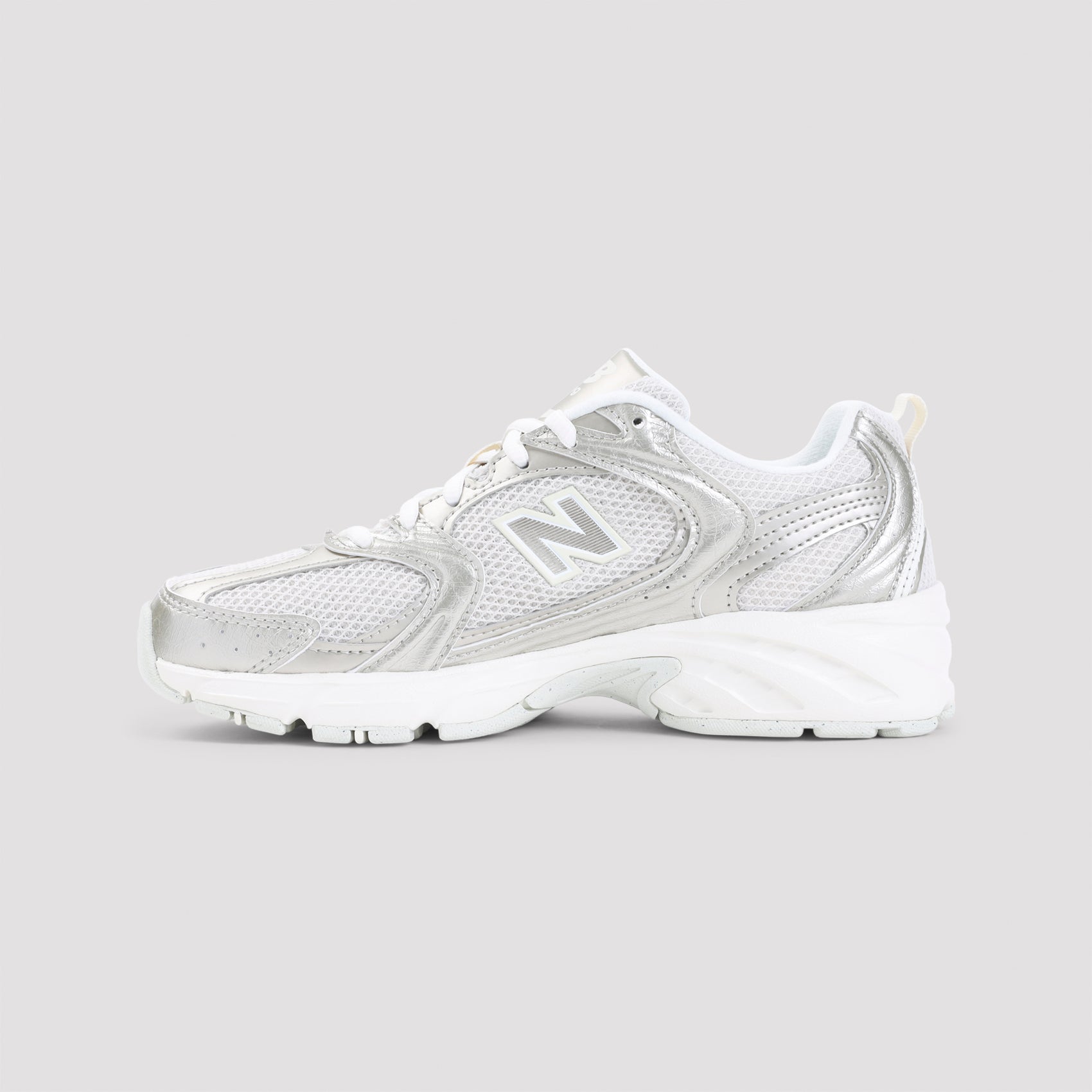 Metallic Finish Sneakers with Cushioned Sole
