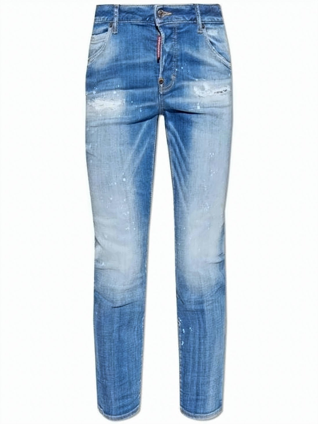 Slim-Fit Cropped Denim Pants