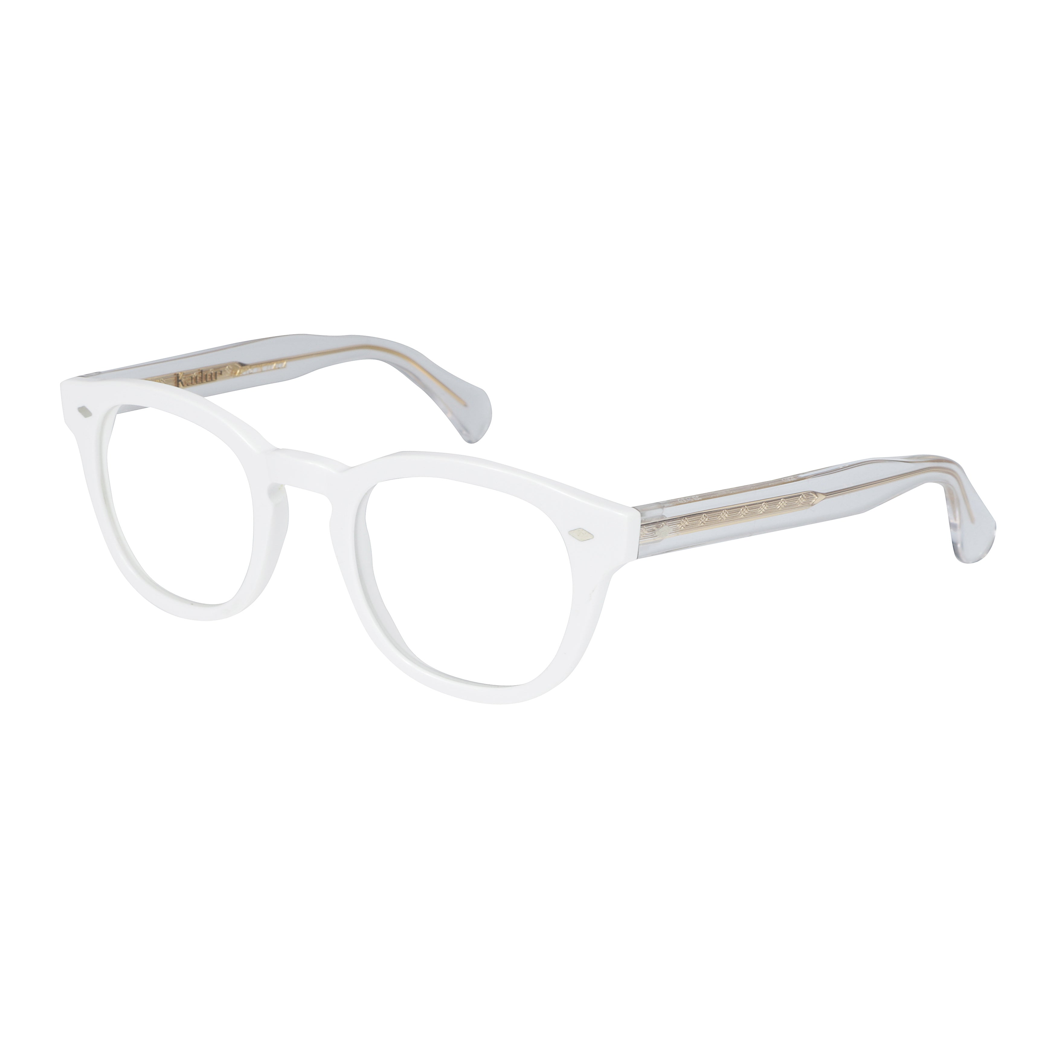 Jolly Cal 49 Translucent White Rounded Square Eyeglasses