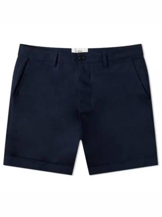 Tailored Blue Cotton Shorts with Minimalist Design