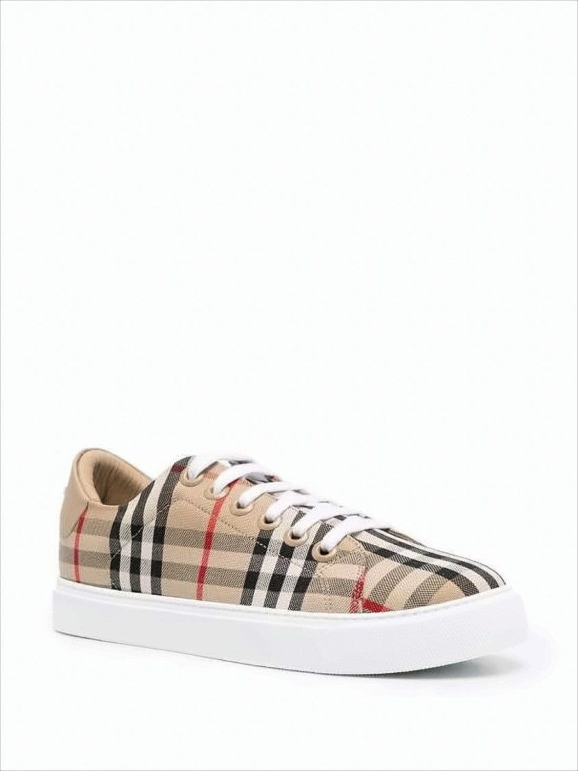 Check Pattern Low-Top Sneakers