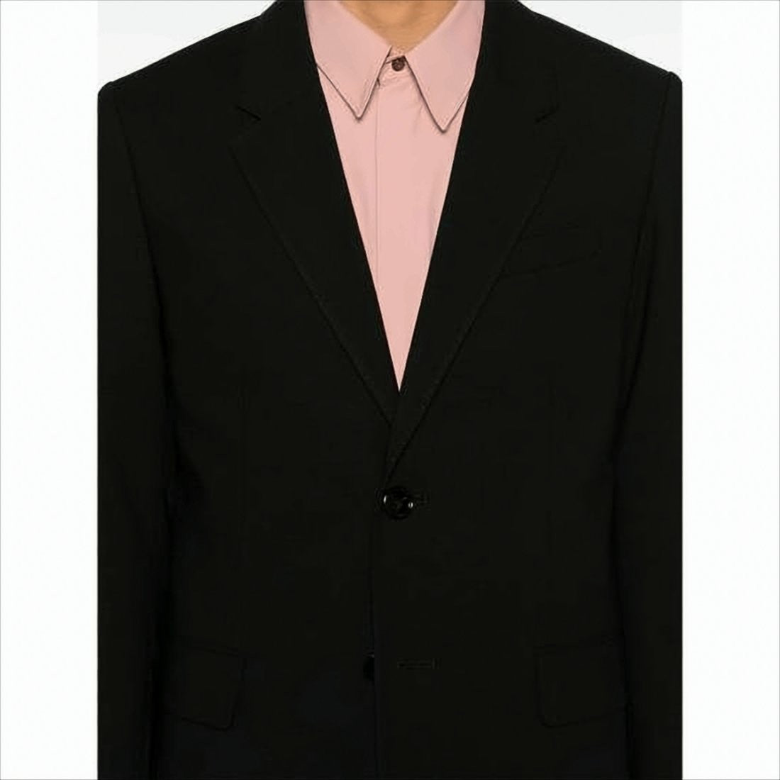 Classic Black Wool Suit Jacket with Tailored Fit