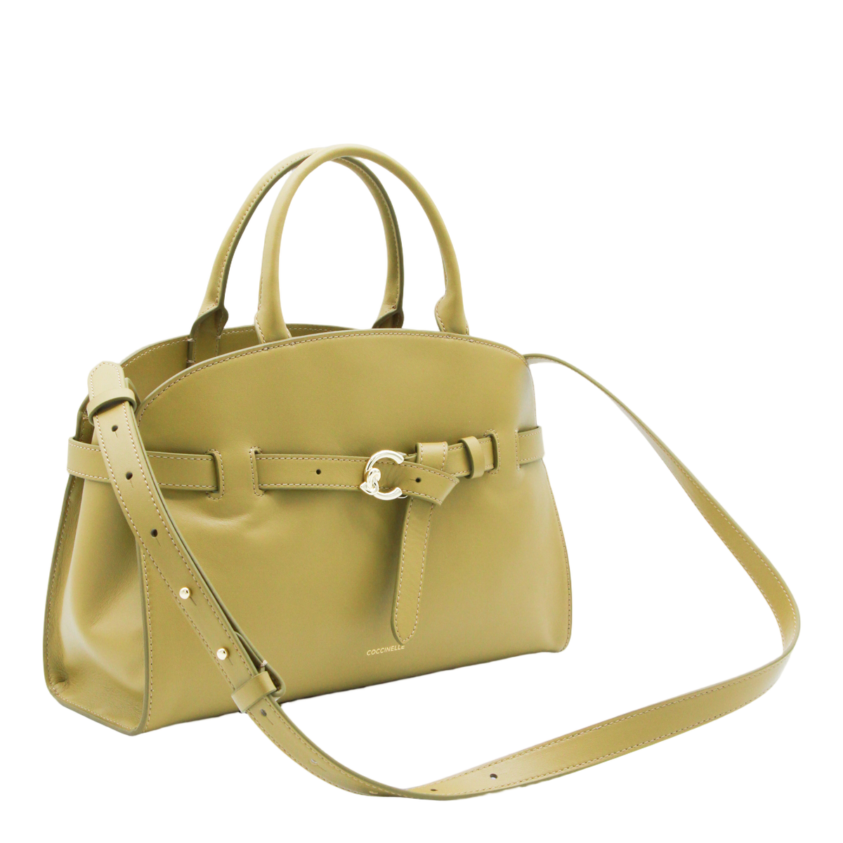 Structured Handbag with Rounded Top Edge